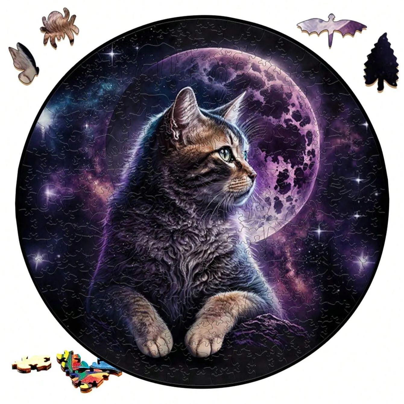  Mysterious Handsome Cat - Wooden Jigsaw Puzzle