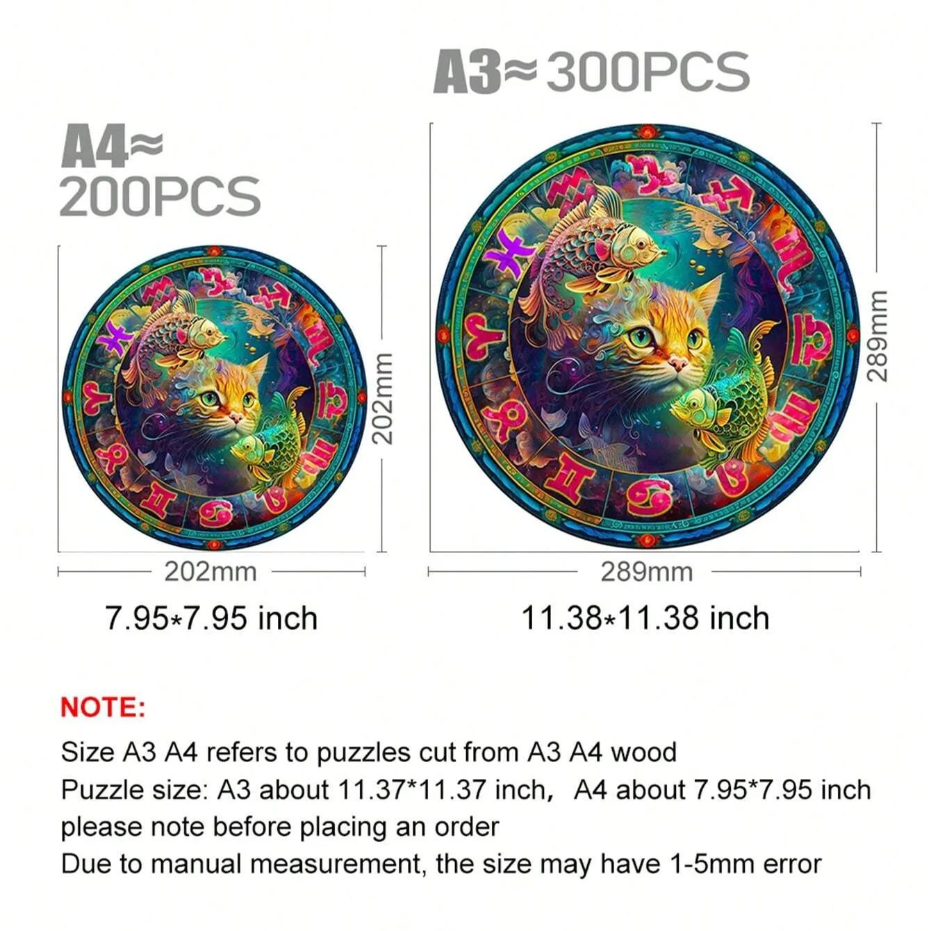 Twelve Constellations | Pisces - Wooden Jigsaw Puzzle