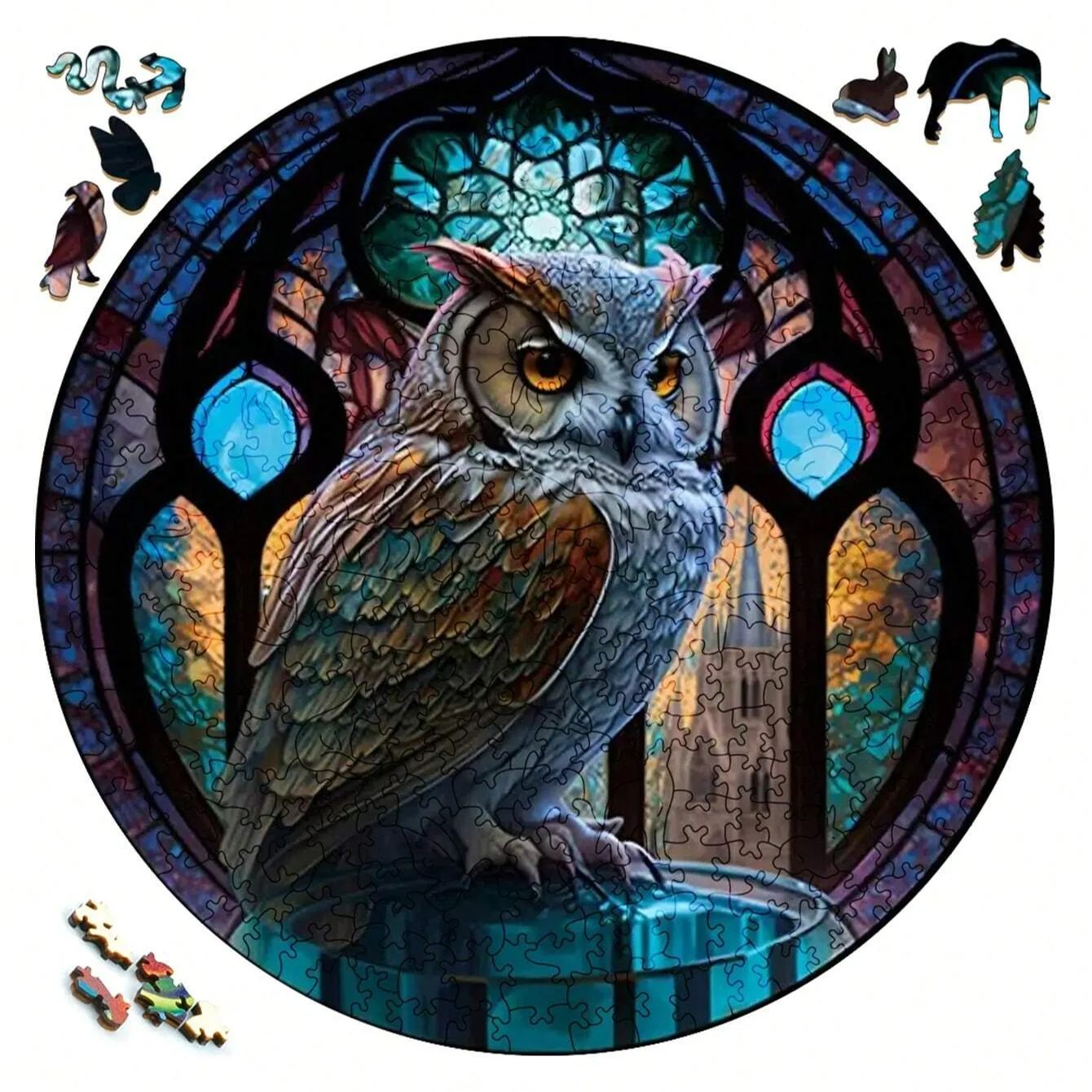 Block Handsome Owl - Wooden Jigsaw Puzzle