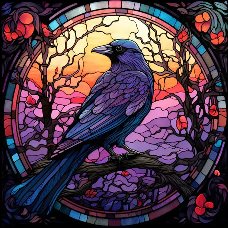 Ornate Raven Feathers - Wooden Jigsaw Puzzle
