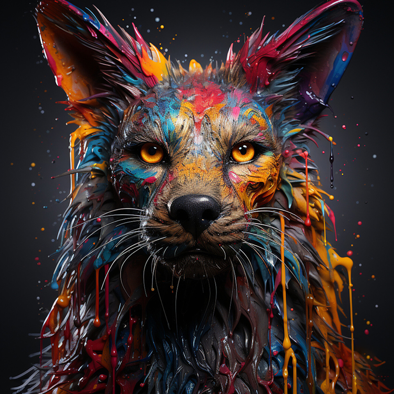 Painted Wolf - Wooden Jigsaw Puzzle