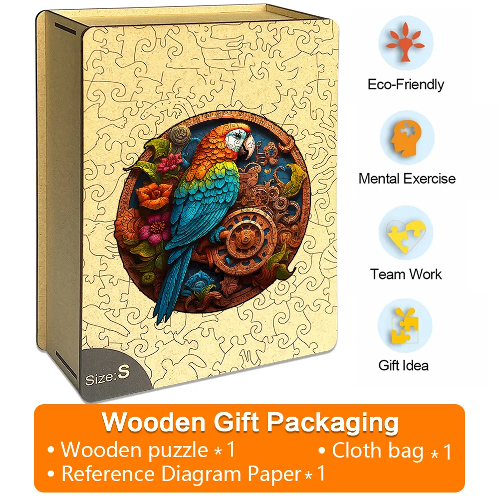 Gear Parrot - Wooden Jigsaw Puzzles