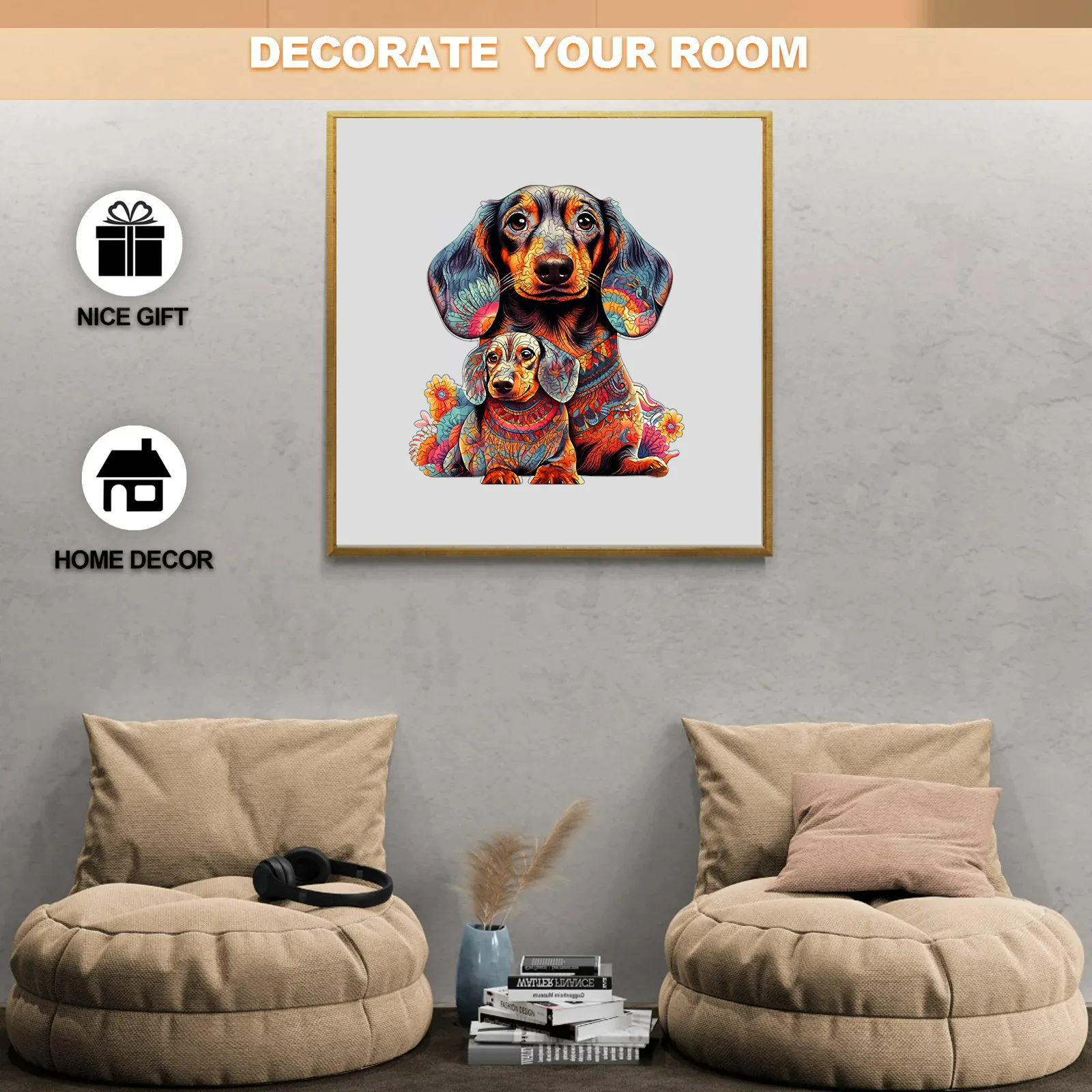 Two dogs - Wooden Jigsaw Puzzles