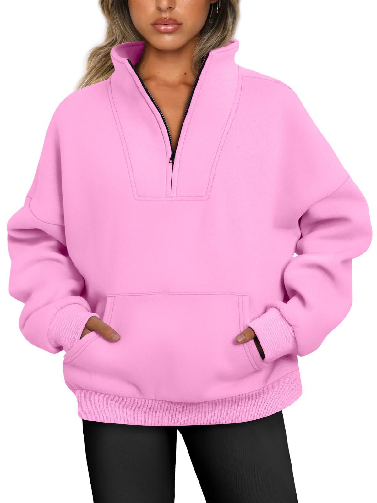 Women's Half-Zip Pullover Fleece Sweatshirt (Buy 2 Free Shipping)