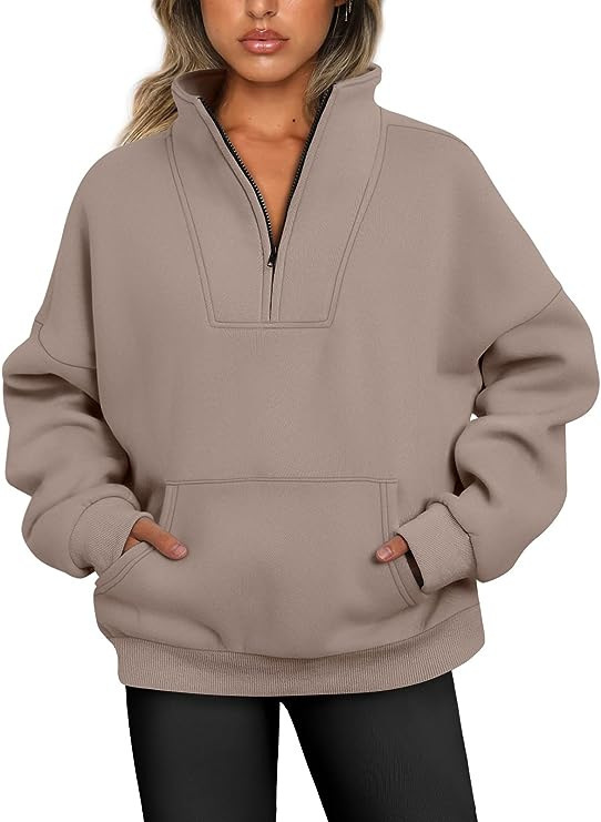 Women's Half-Zip Pullover Fleece Sweatshirt (Buy 2 Free Shipping)