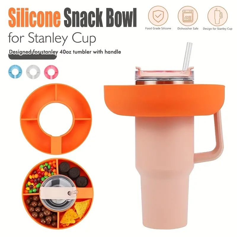 Silicone Snack Tray Reusable for Cup40oz