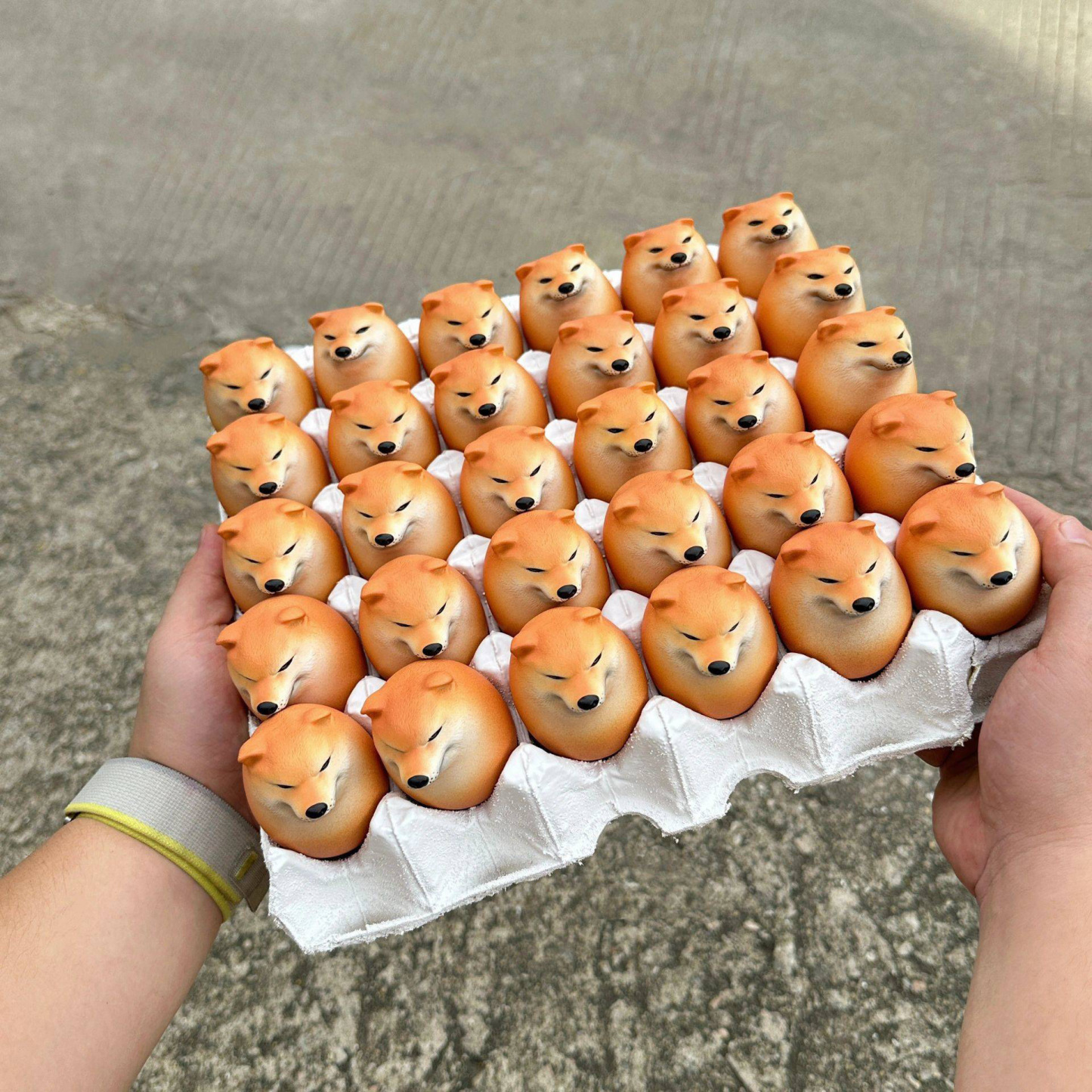 Shiba Inu dog egg pinch doll