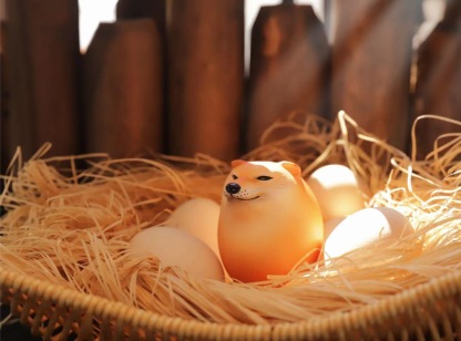 Shiba Inu dog egg pinch doll