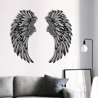🔥1 PAIR ANGEL WINGS METAL WALL ART WITH LED LIGHTS -🎁 GIFT TO HER
