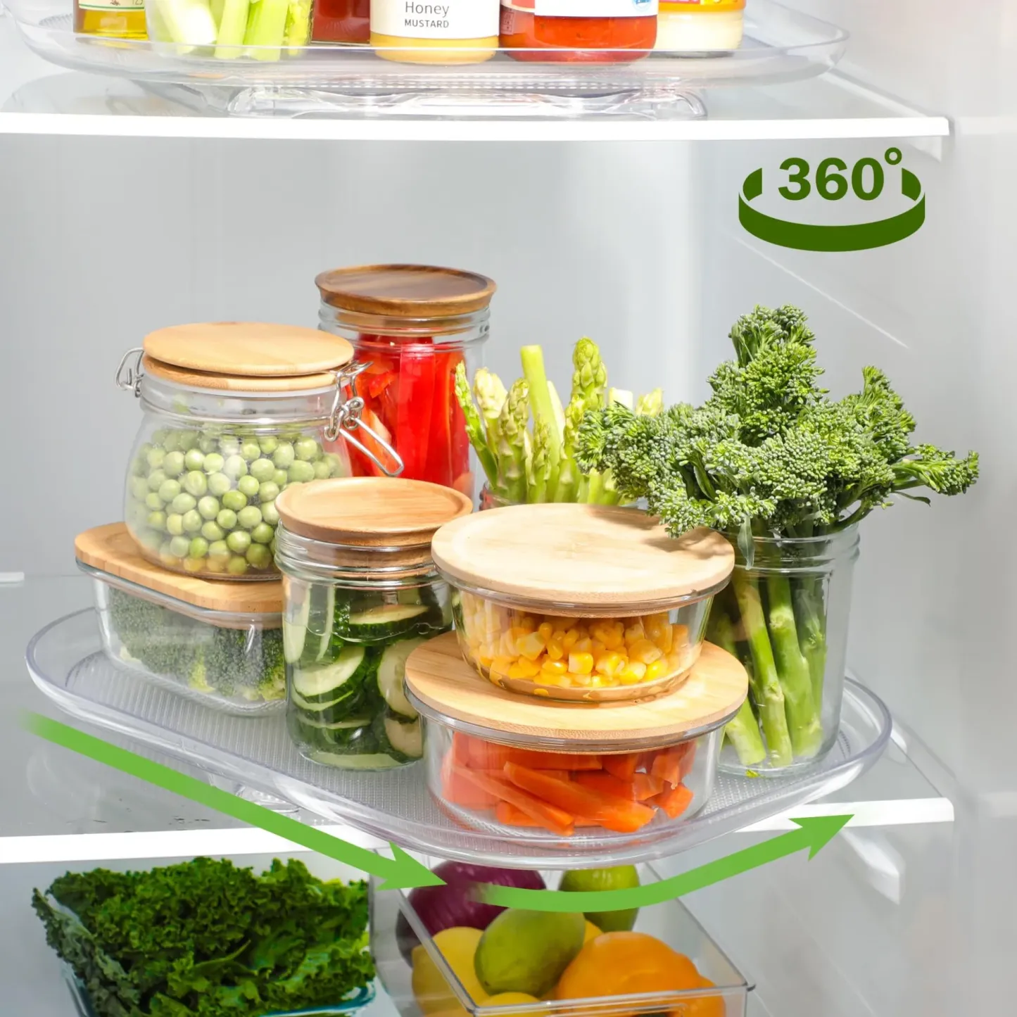2024 New Lazy Susans Turntable Organizer for Refrigerator-😍BUY 3 GET 10% OFF & FREE SHIPPING