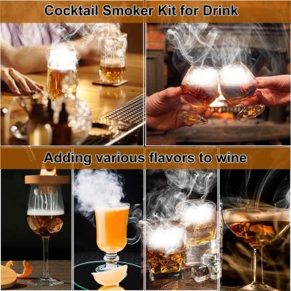 Cocktail Smoker with 8 flavors -Bourbon Whiskey Gifts