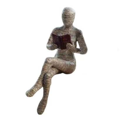Nordic Modern Reading Woman Statue