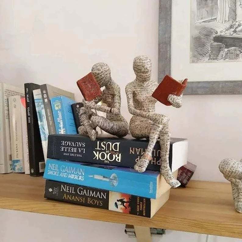 Nordic Modern Reading Woman Statue