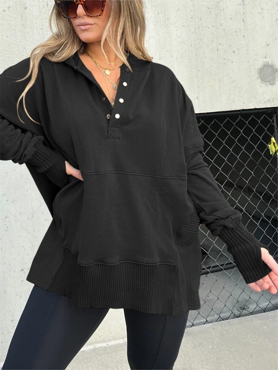 Women's Oversized Hoodie With Thumb Holes