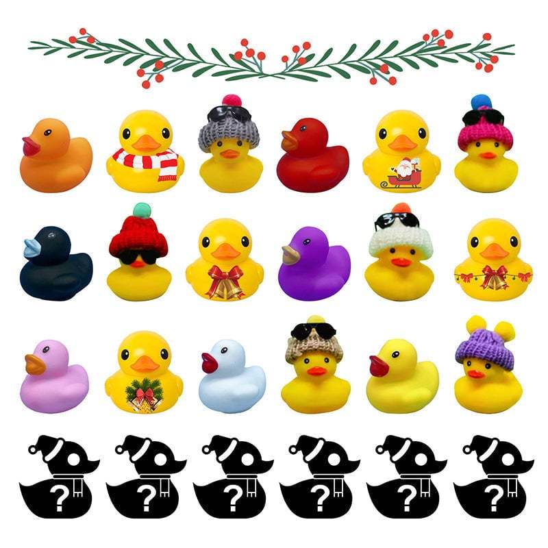 2024 Cuteness Advent Calendar - 🦆24 Rubber Ducks Set for Kids 👶 (BUY 2 Free Shipping)