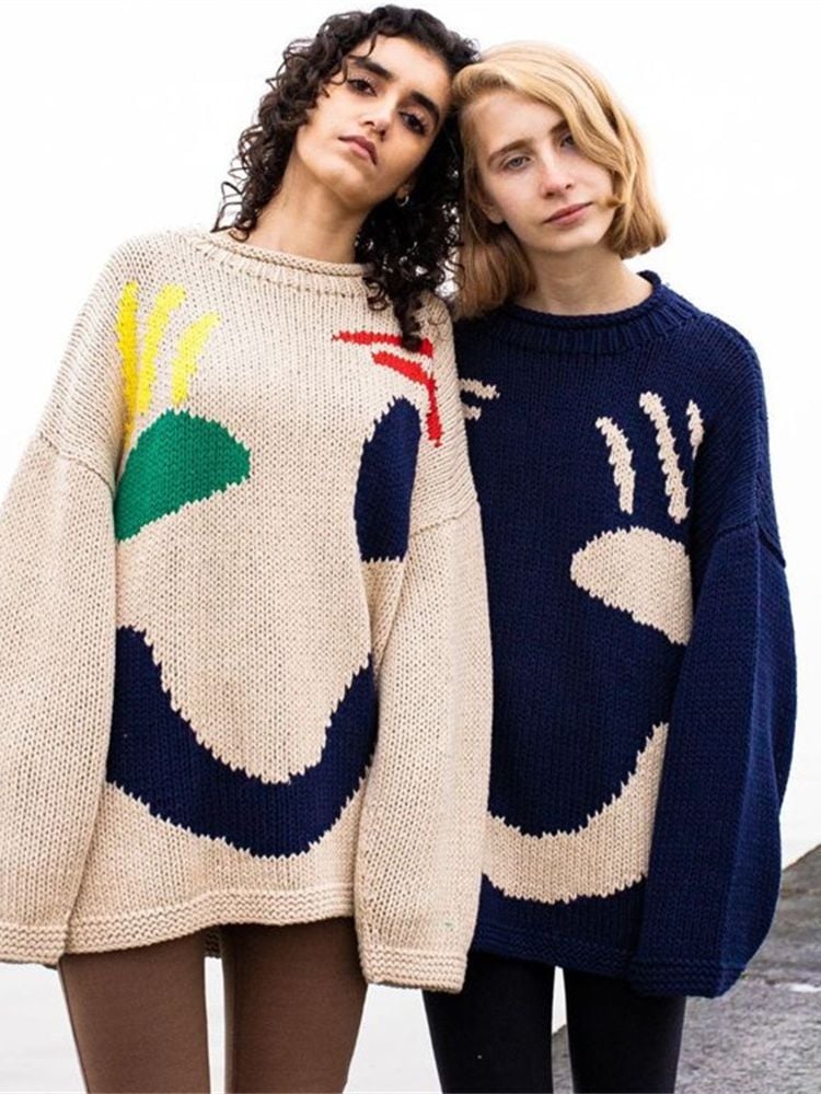 (🎄Christmas Hot Sale🎅)--Happy Sunday Feel Good Knit Jumpers