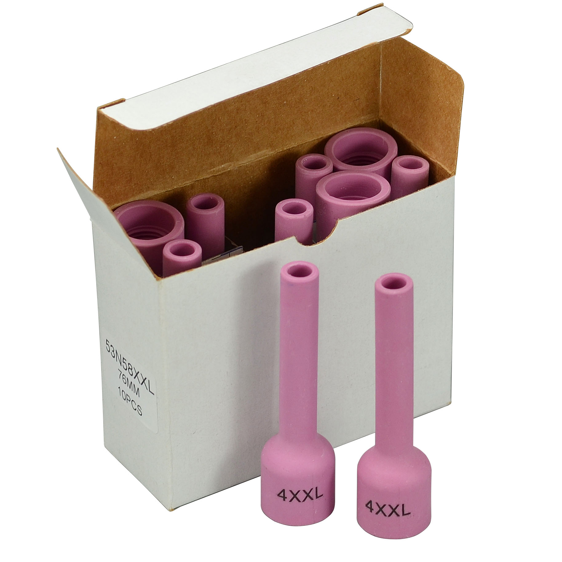 TIG Gas Lens Alumina Nozzle Ceramic Cup 53N58XXL (#4XXL 1/4") Fit PTA DB SR WP 9 17 18 20 25 26 TIG Welding Torch 5pk