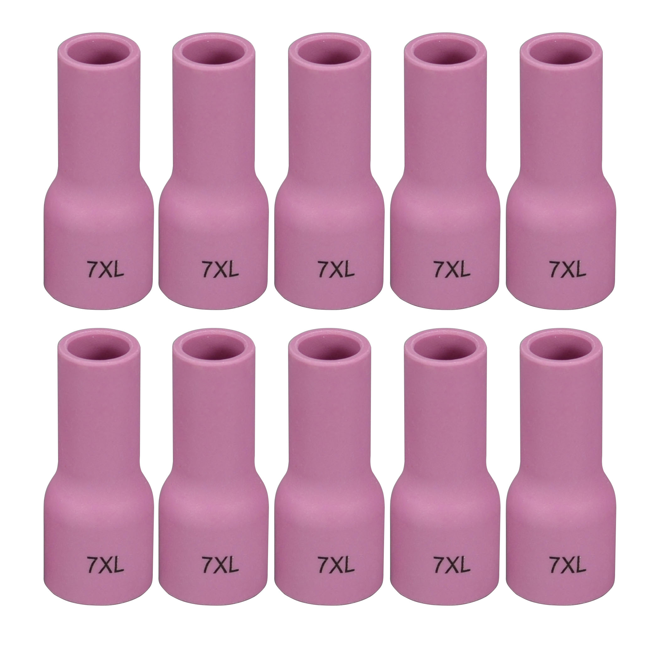 TIG Gas Lens Aluminia Nozzle Ceramic Cup Extra Long 53N61XL (#7XL 7/16" Orifice) for SR WP 9 20 25 TIG Welding Torch 10pk