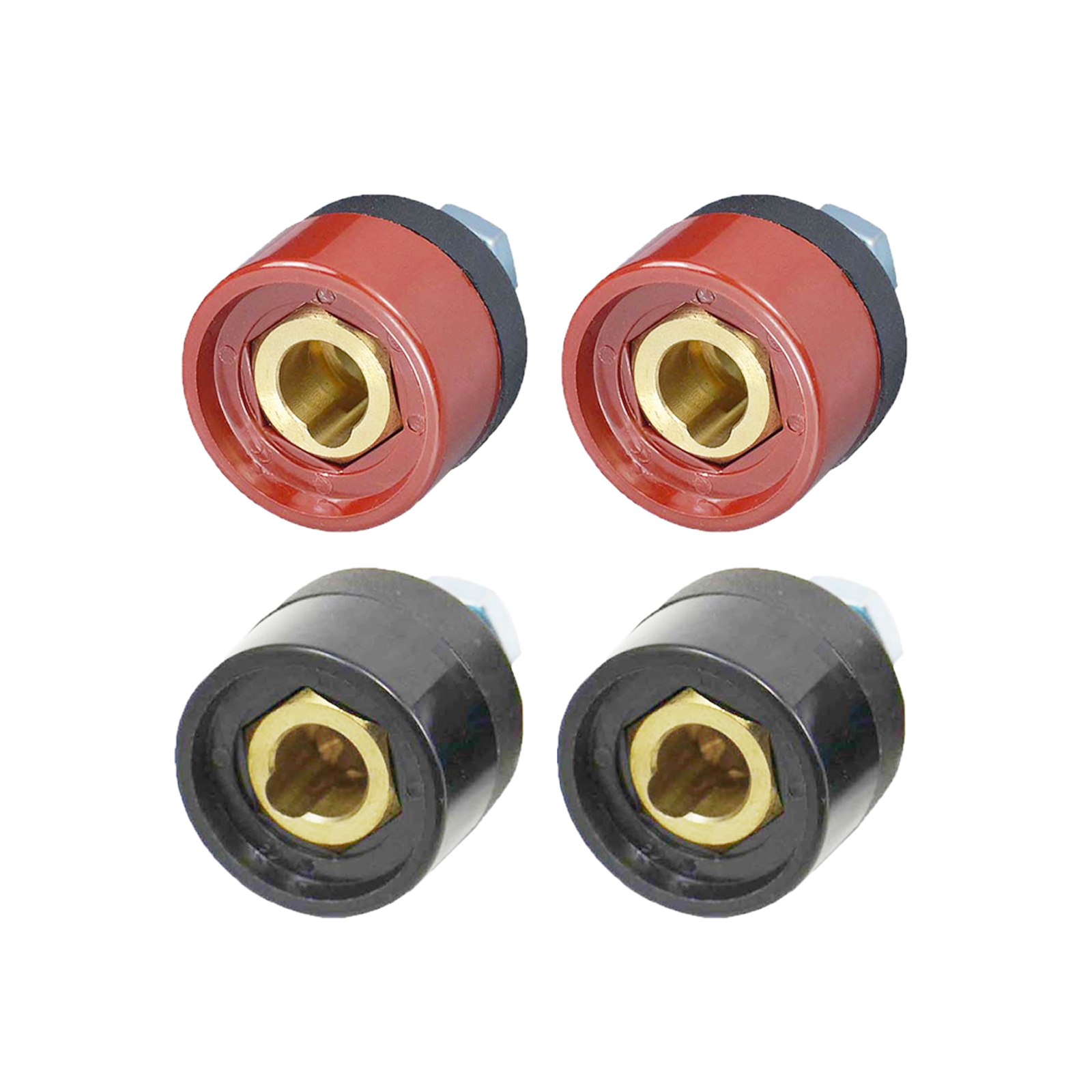 TIG Welding Cable Panel Connector Socket Quick Fitting Dinse-Style 200Amp DKZ10-25 4pcs