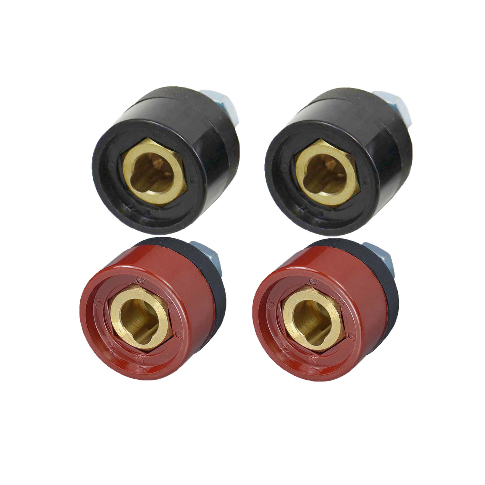 HK-Bluesweld TIG Welding Cable Panel Connector-plug and Socket Dinse Dinze Quick Fitting 315Amp DKZ35-50 Red Black 4pcs