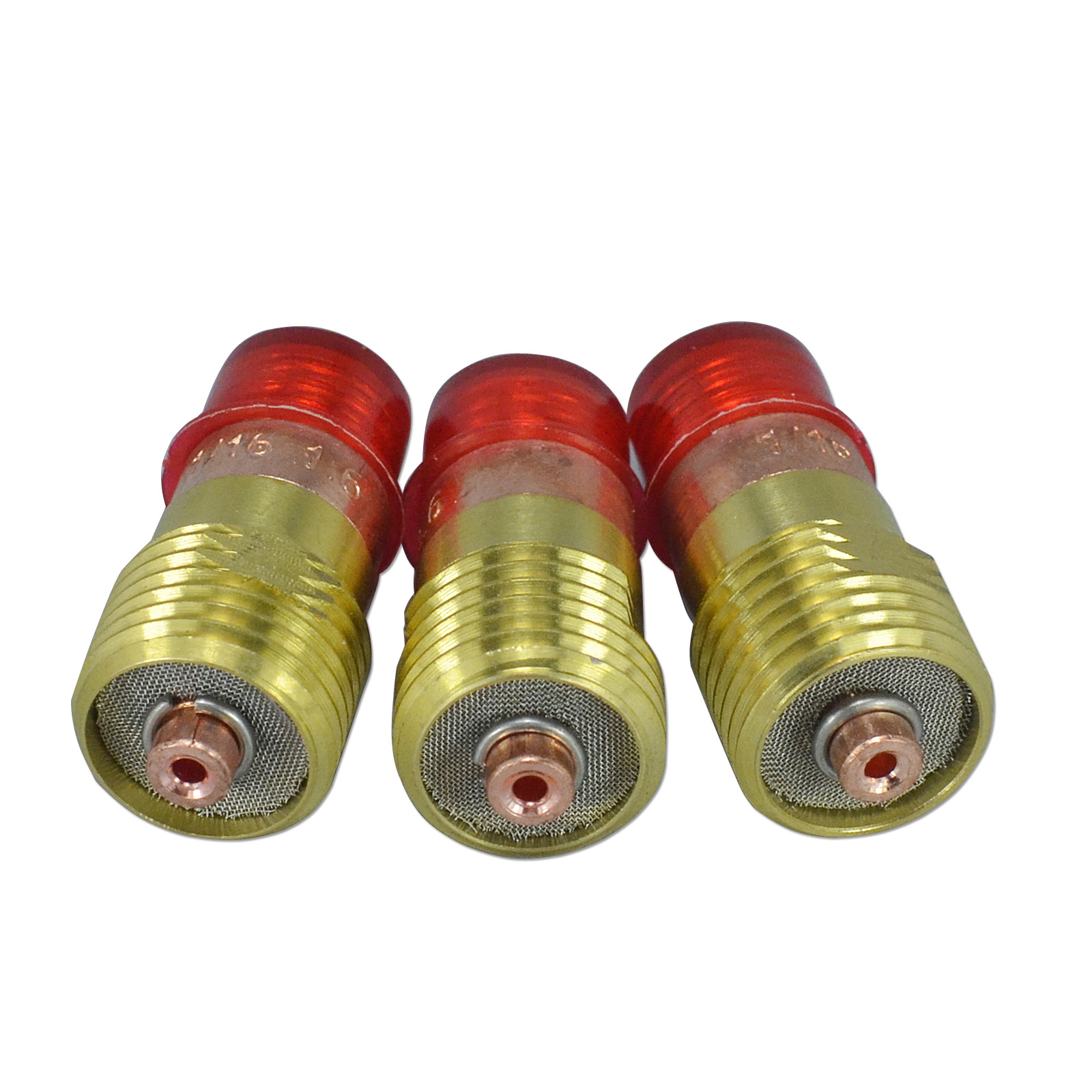 TIG Stubby Gas Lens TIG Collet 1/16'' 17GL116 Kit Fit DB SR WP 17 18 26 TIG Welding Torch 3pk