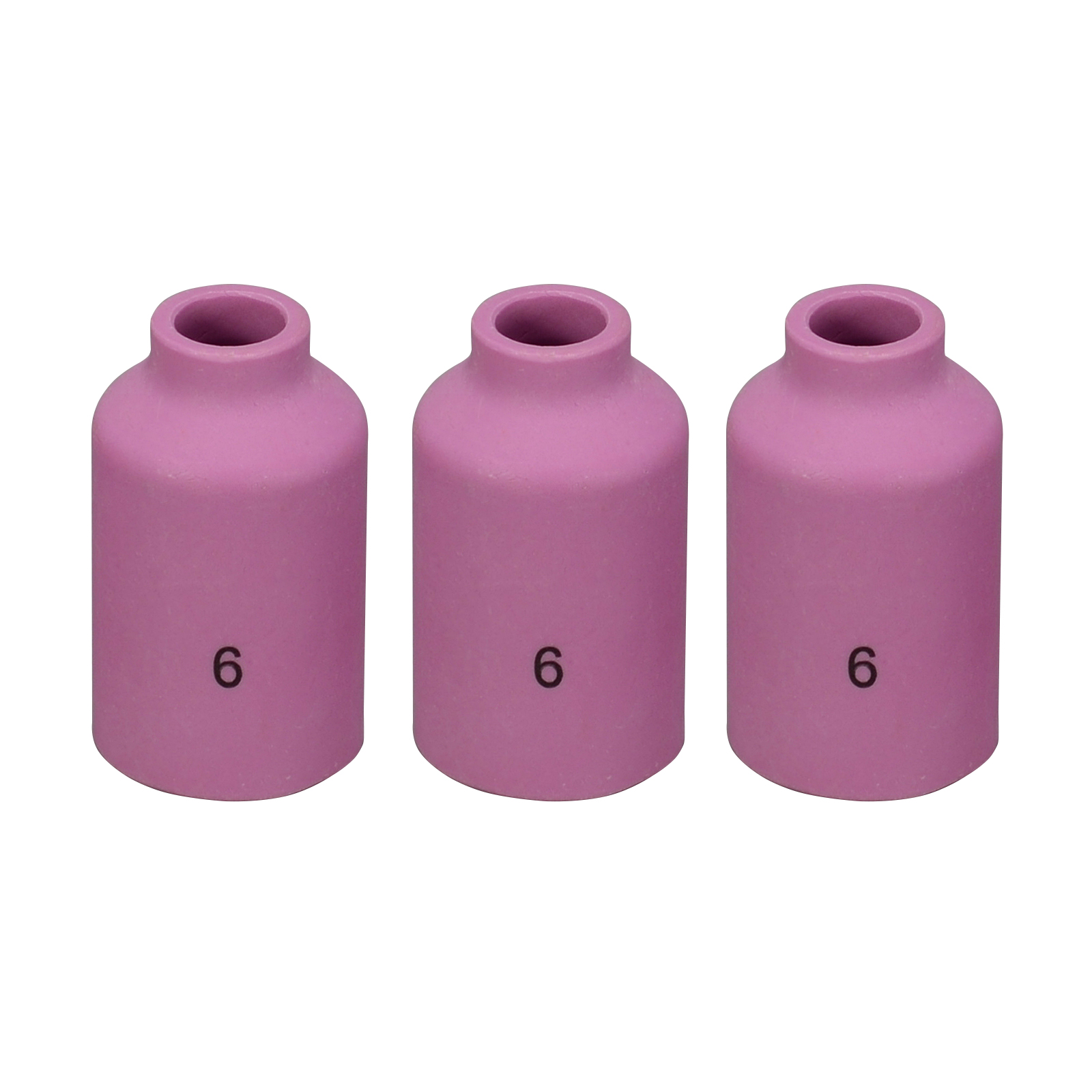 HK-Bluesweld TIG Gas Lens Alumina Nozzle Ceramic Cup 54N16 (#6, 3/8") for WP 17 18 26 TIG Welding Torch 10pk