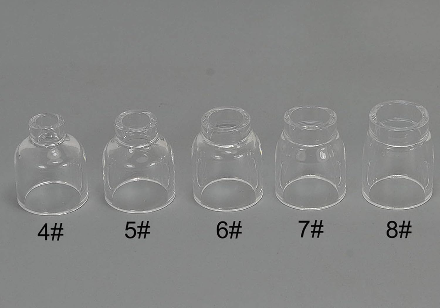 TIG Stubby Gas Lens Collet Bodies 17CB20 17GL 10N Series Glass Cups Clear Quartz Nozzle 4#~8# Alumina Nozzles Ceramic Cups 53N 13N series for SR WP 17 18 26 TIG Welding Torch 54pcs