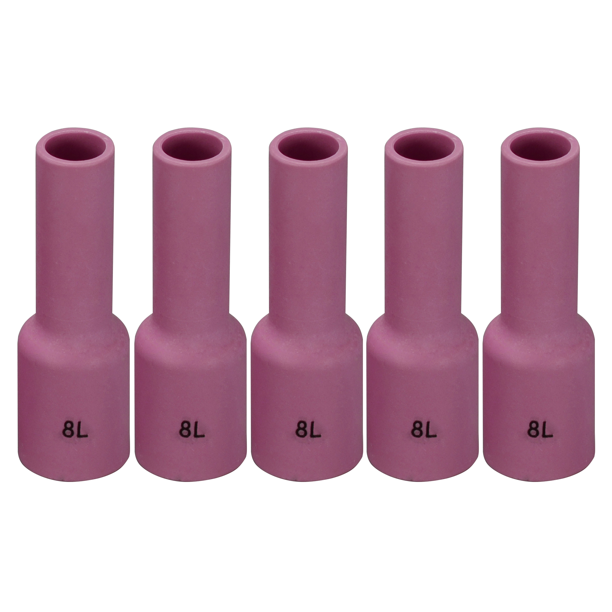 TIG Alumina Gas Lens Ceramic Cup 54N Series for TIG Welding Torch WP 17 18 26 Series in Lincoln Miller ESAB Weldcraft CK Everlast (54N14L (#8L 1/2") 5pk)