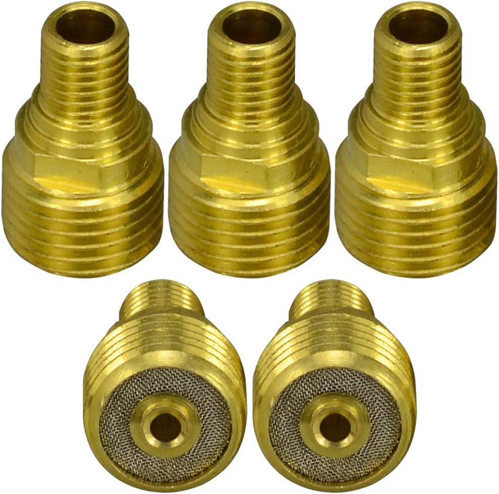 TIG Gas Lens Collet Body 45V44 (3/32" & 2.4mm orifice) Fit SR DB PTA WP 9 20 25 TIG Welding Torch 5pk