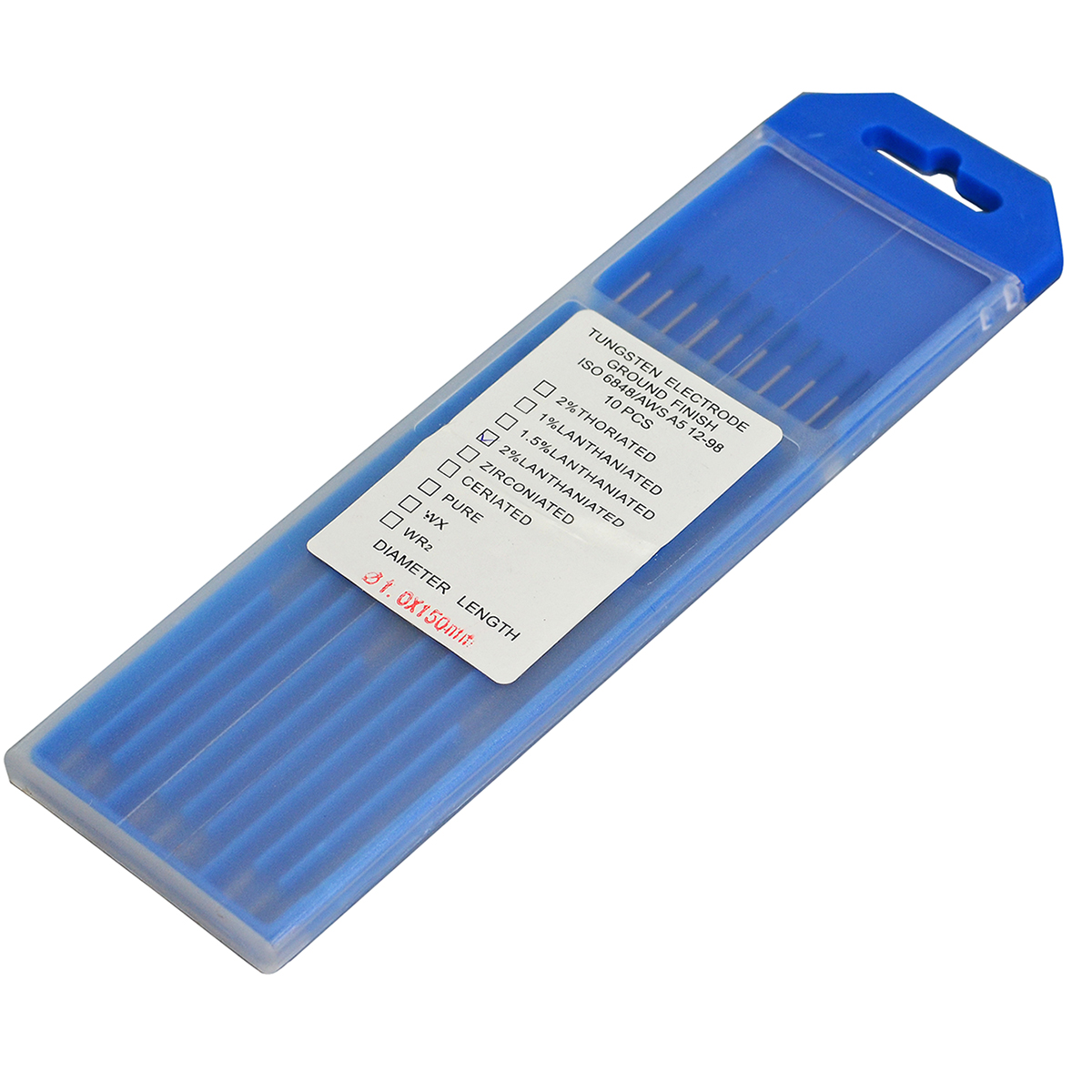 2 Percent Lanthanate​d WL20 Sky Blue TIG Welding Tungsten Electrode 1.0x150mm 10PK