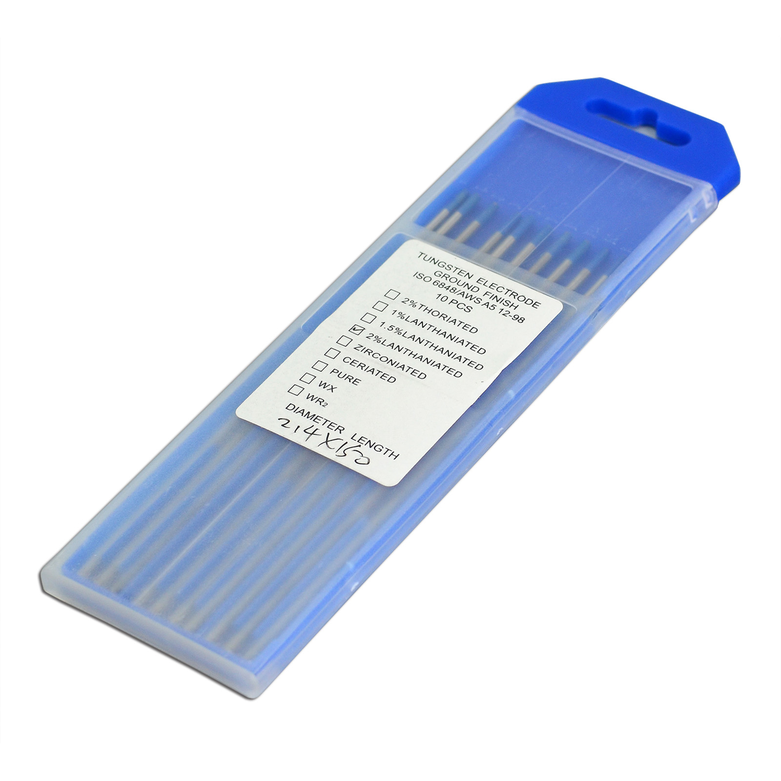 2 Percent Lanthanated WL20 Sky Blue TIG Welding Tungsten Electrode 3/32" x 6" & 2.4x150mm 10pk
