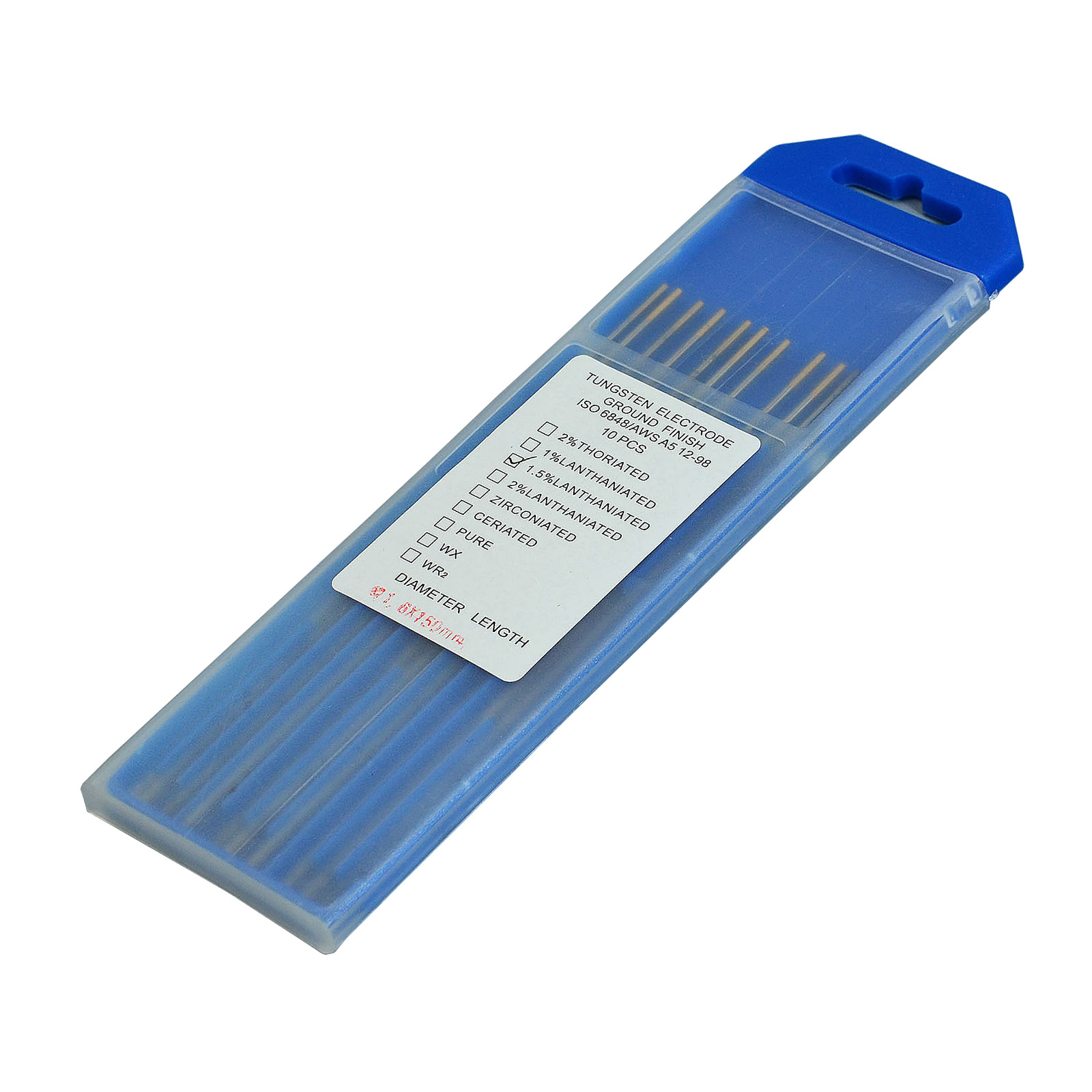 1.5 Percent Lanthanated WL15 Gold TIG Welding Tungsten Electrode 1.6x150mm 10PK
