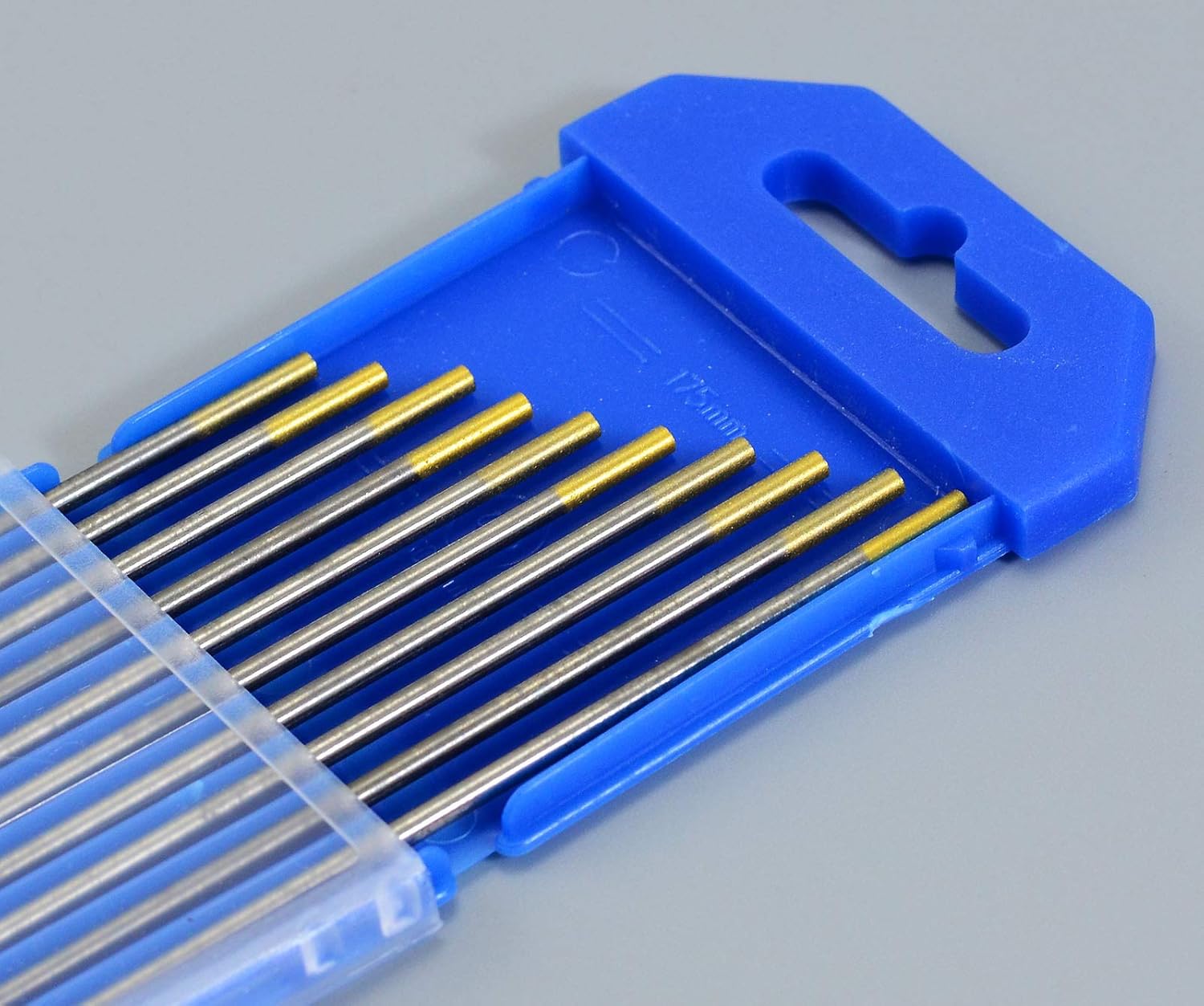 TIG Welding Tungsten Electrode 1.5% Lanthanated WL15 Gold Tips 3/32" x 6" & 2.4mm x 150mm Pack of 10