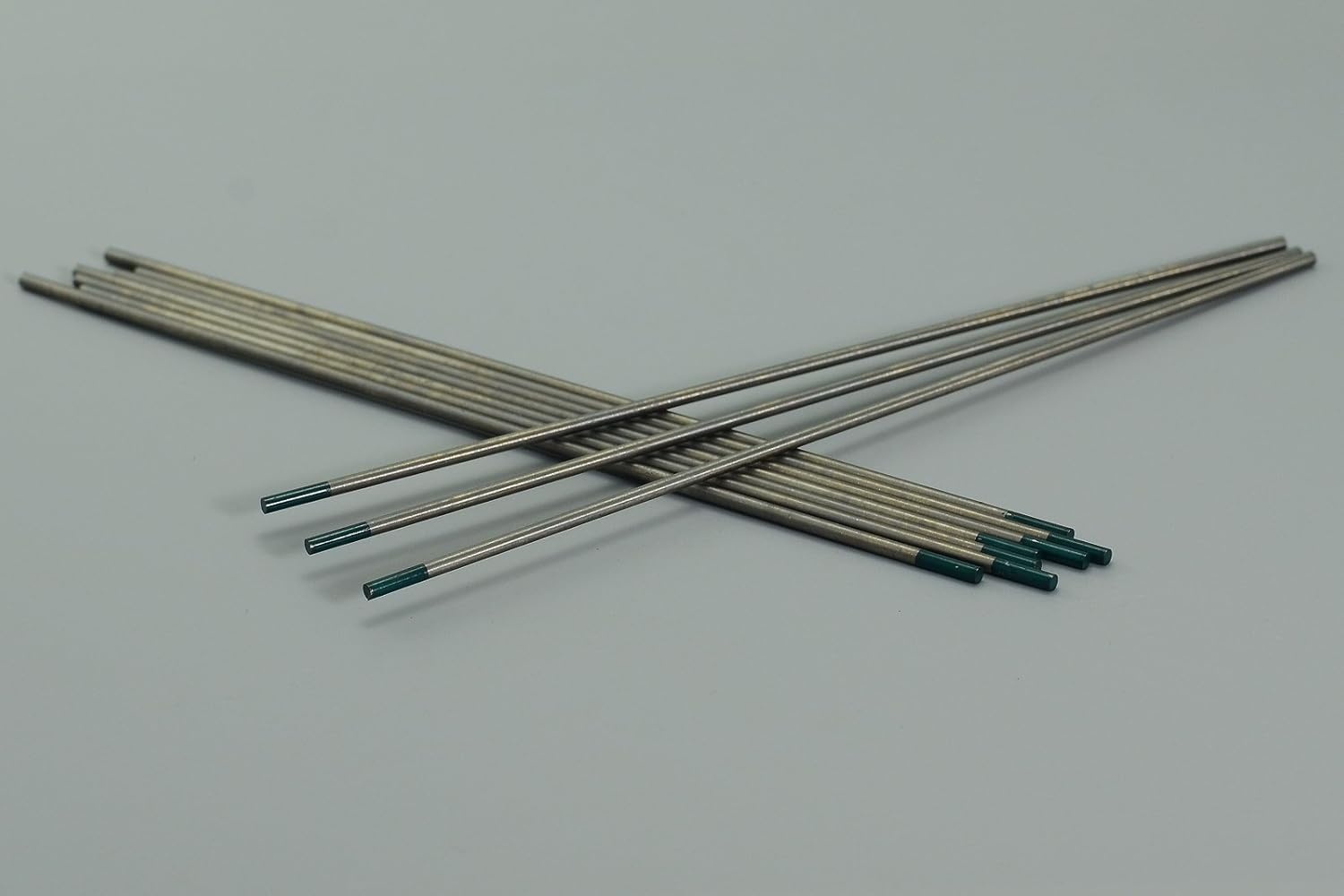 TIG Welding Tungsten Electrode Pure WP Green Tips 3/32" x 6" & 2.4mm x 150mm Pack of 10