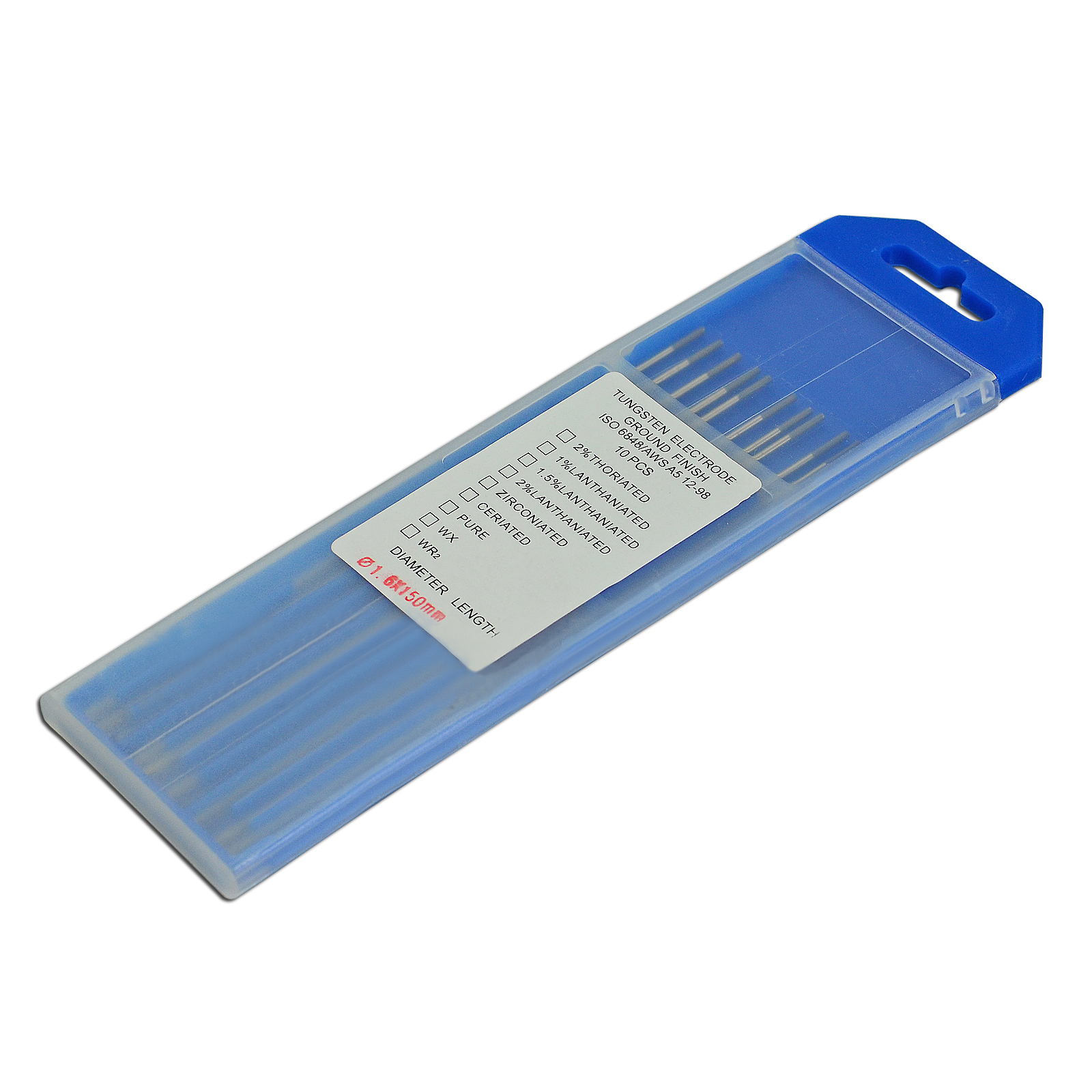 WC20 Grey TIG Welding Tungsten Electrode 1.6x150mm 10PK