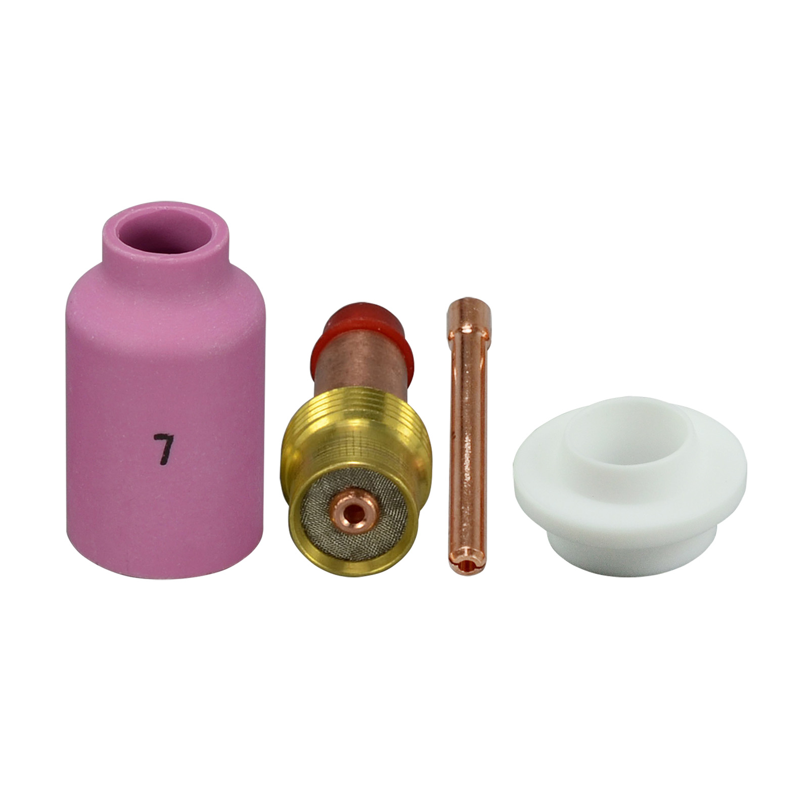 TIG Gas Lens Assorted Size kit 45V26 (3/32" & 2.4mm Orifice) 10N24 54N15 54N01 for QQ300 PTA DB SR WP 17 18 26 TIG Welding Torch 4pcs