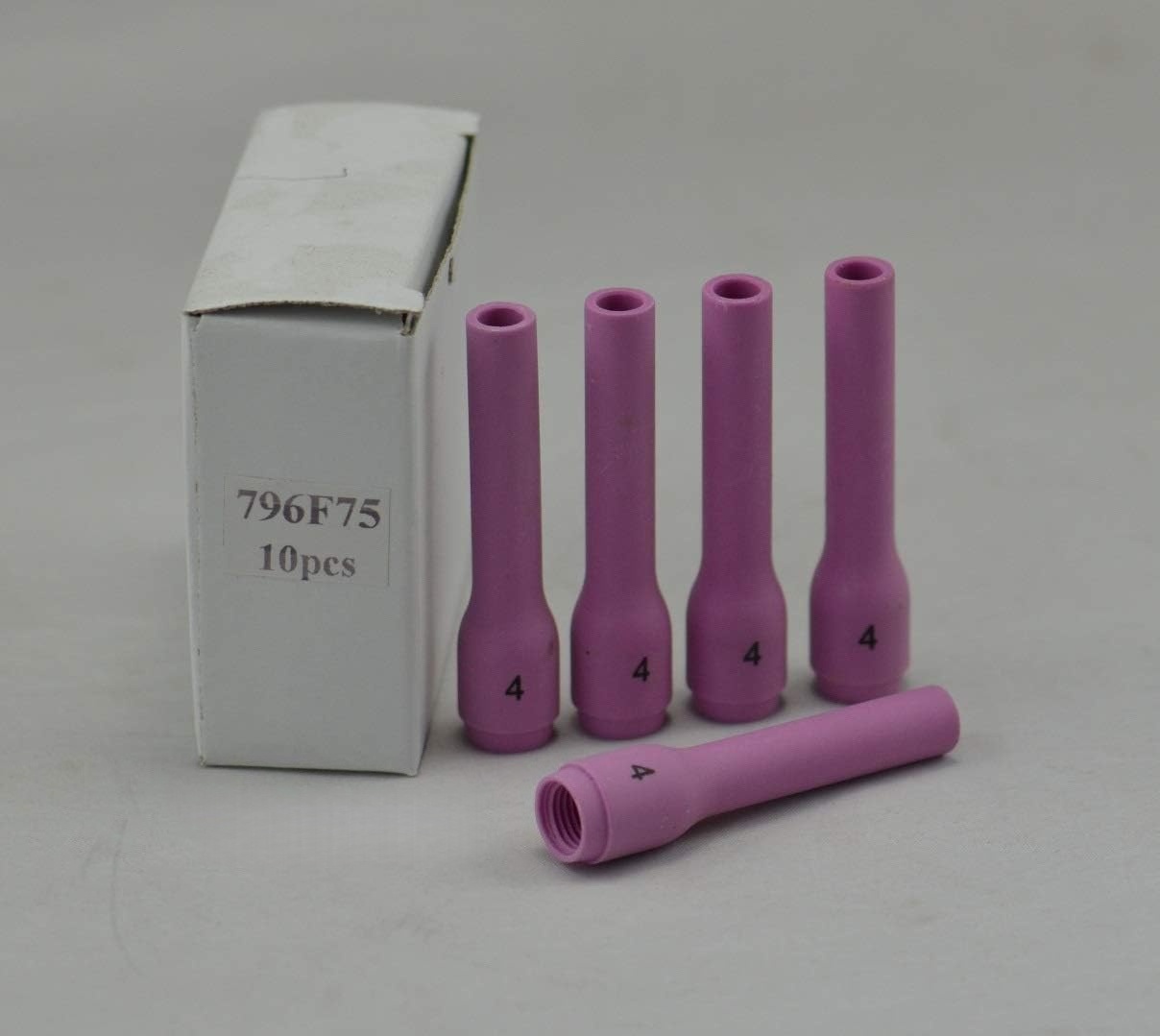 TIG Alumina Nozzles Ceramic Cups Long 796F75#4XL 1/4" 6.5mm Orifice Fit DB SR WP 9 20 25 TIG Welding Torch Pack of 5