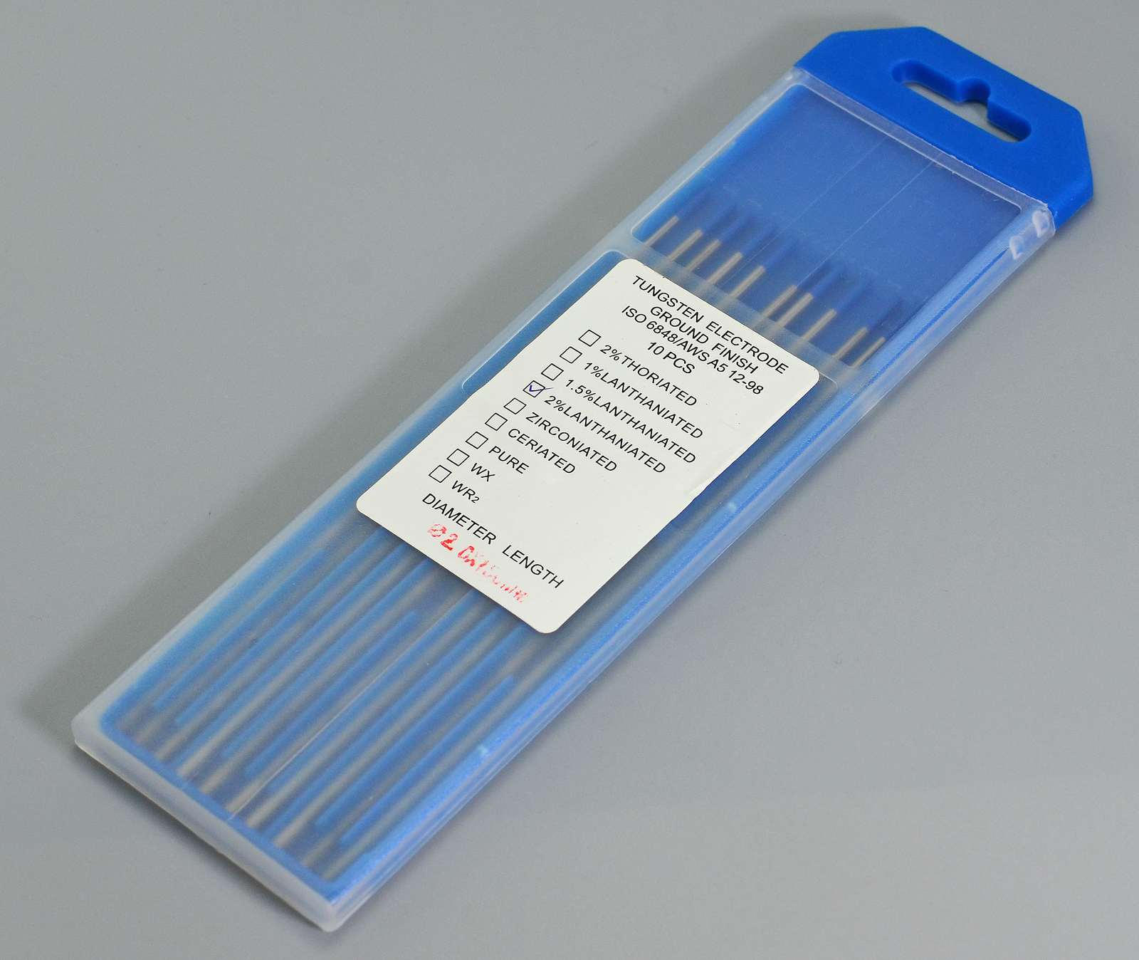 2 Percent Lanthanated WL20 Sky Blue TIG Welding Tungsten Electrode 5/64" x 6" & 2.0x150mm 10pk