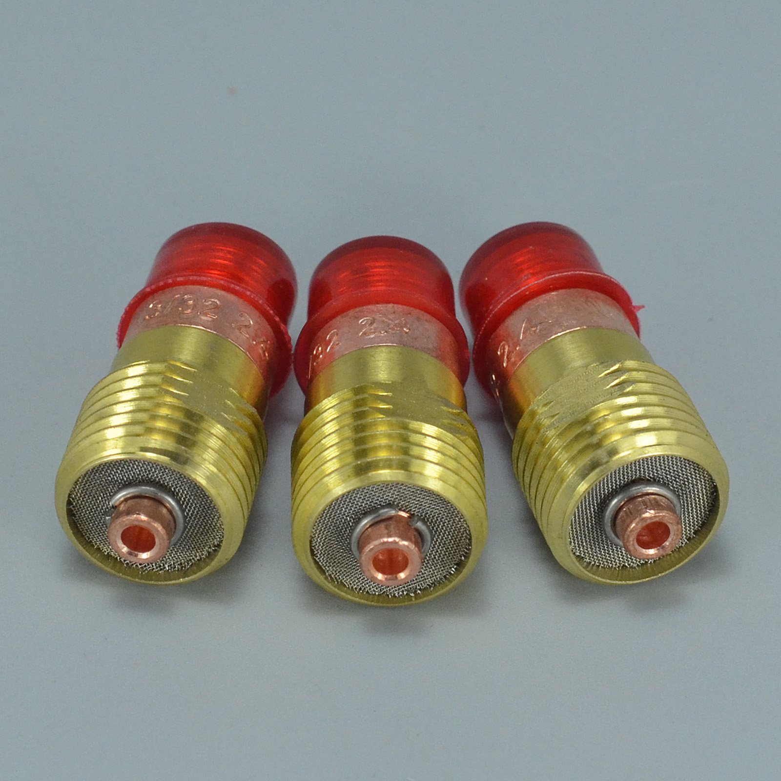 TIG Stubby Gas Lens 17GL332 (3/32" & 2.4mm) Orifice Fit For SR WP 17 18 26 TIG Welding Torch 3pk