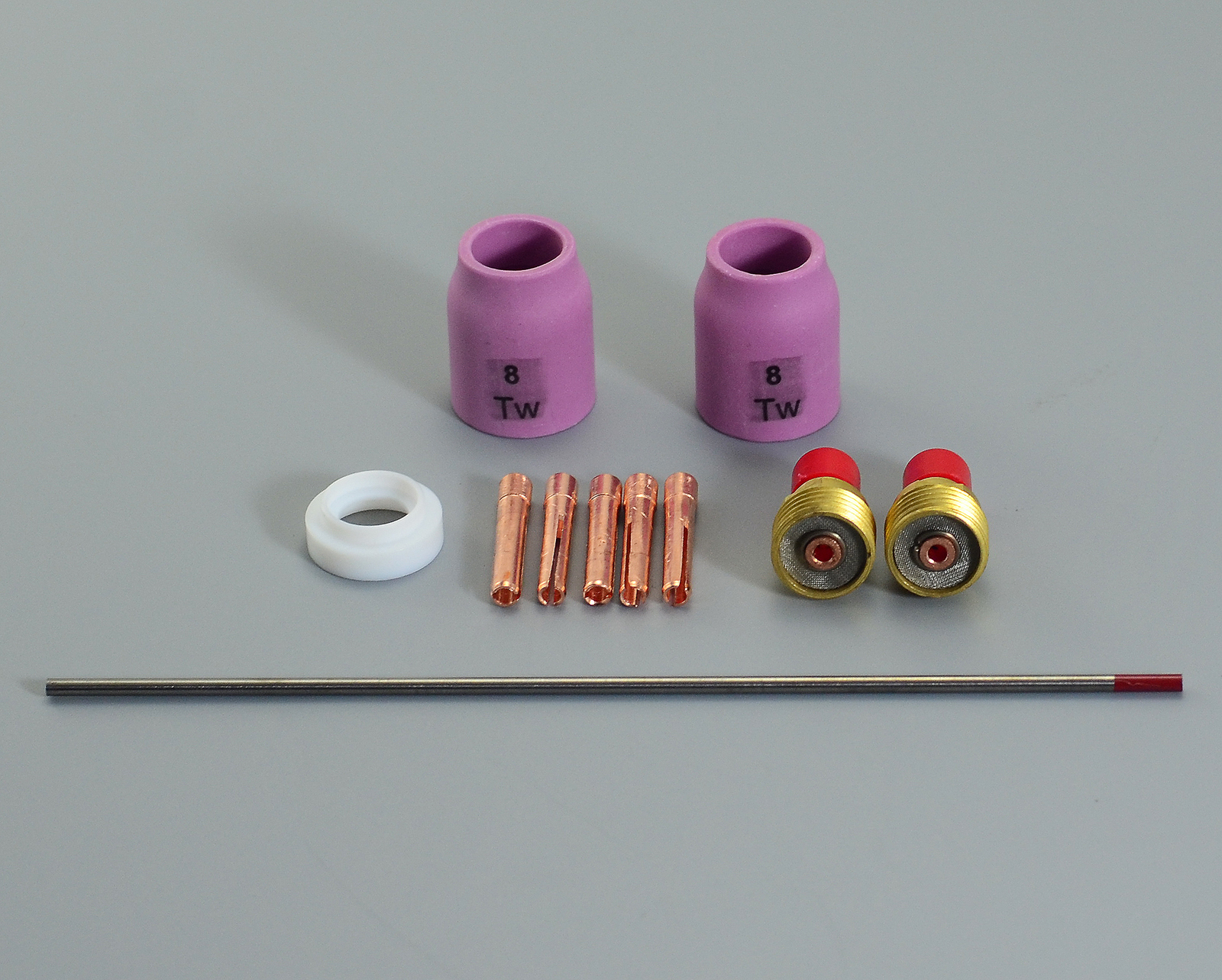 TIG Gas Lens Collets 2 Percent Thoriated Tig Tungsten Fit SR PDA DB WP 9 20 25 TIG Welding Torch 11pcs