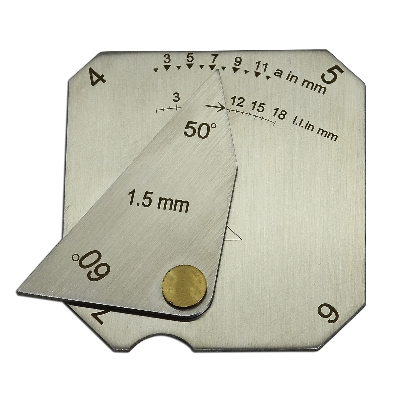 Square Weld Fillet Throat Leg Width Multi Function Welding Gauge Inspection Tool