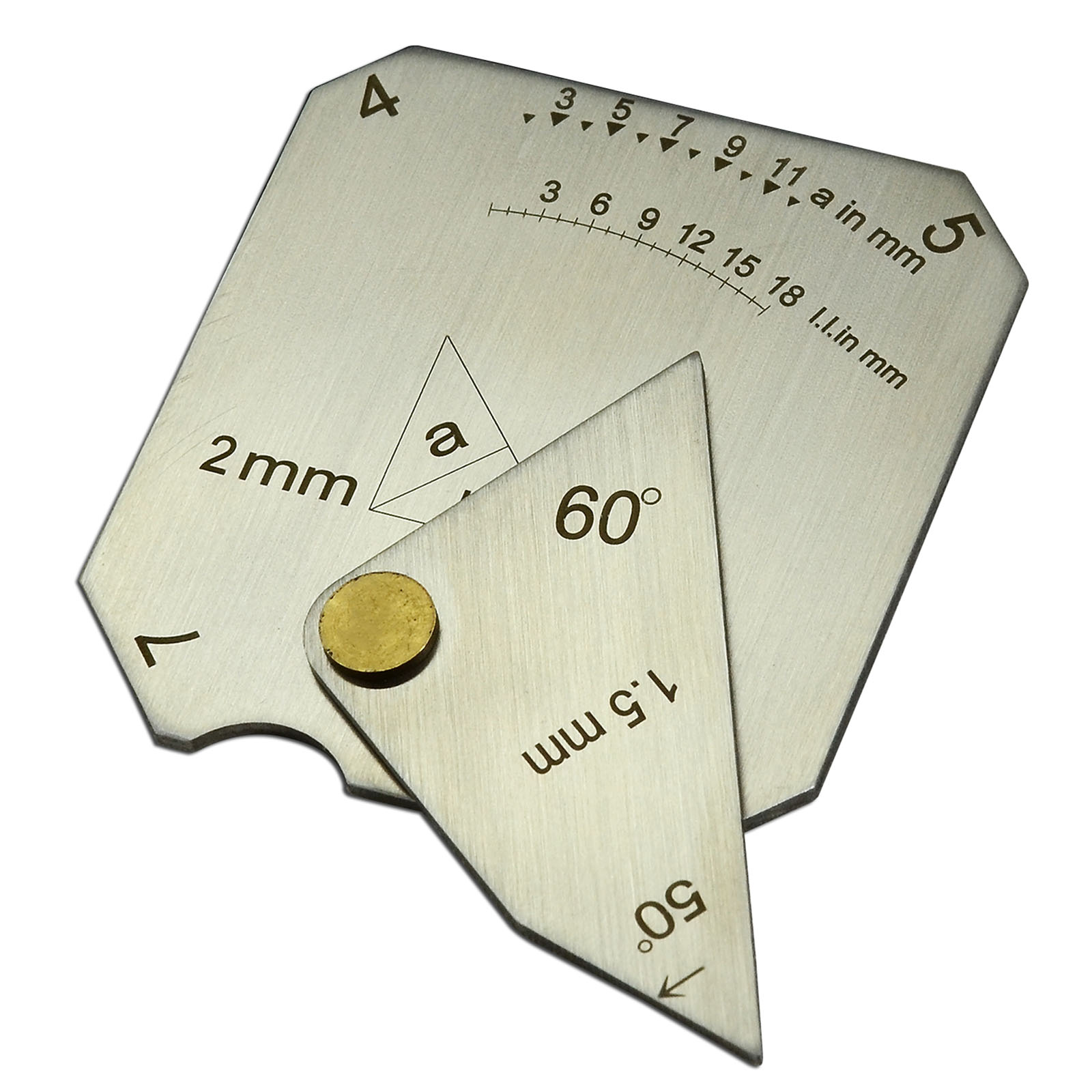 Square Weld Fillet Throat Leg Width Multi Function Welding Gauge Inspection Tool