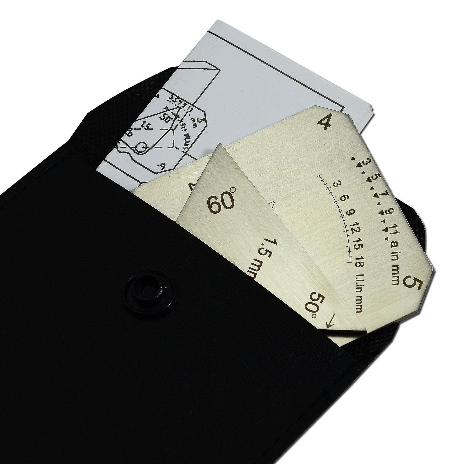 Square Weld Fillet Throat Leg Width Multi Function Welding Gauge Inspection Tool