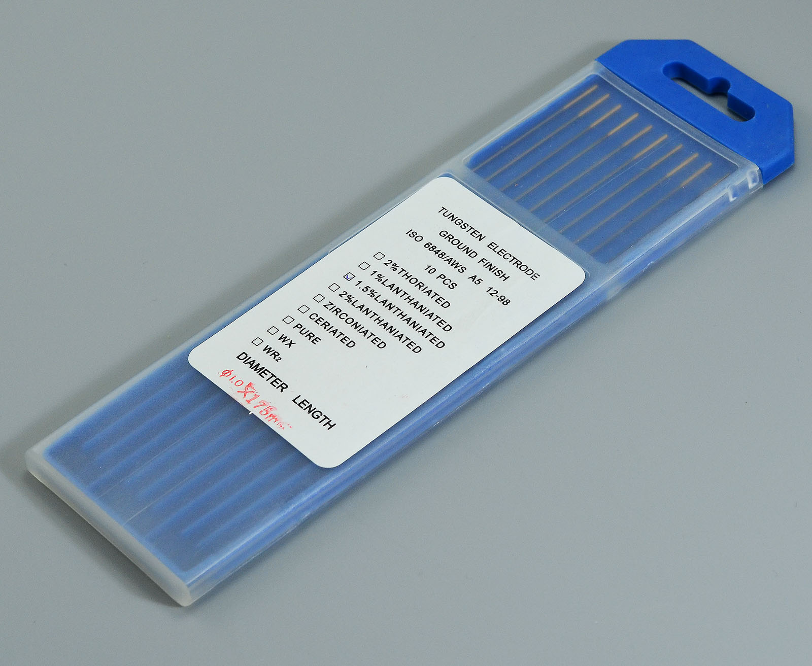 1.5 Percent Lanthanated WL15 Gold TIG Welding Tungsten Electrode 1.0x175mm 10PK
