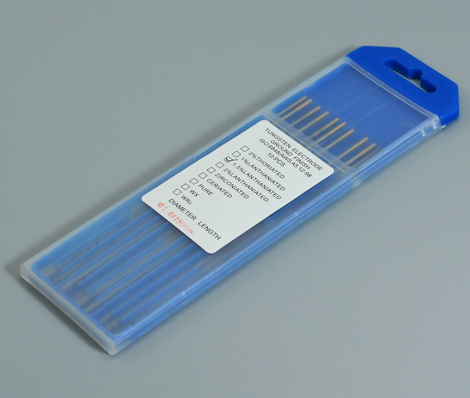 1.5 Percent Lanthanated WL15 Gold TIG Welding Tungsten Electrode 1.6x150mm 10PK