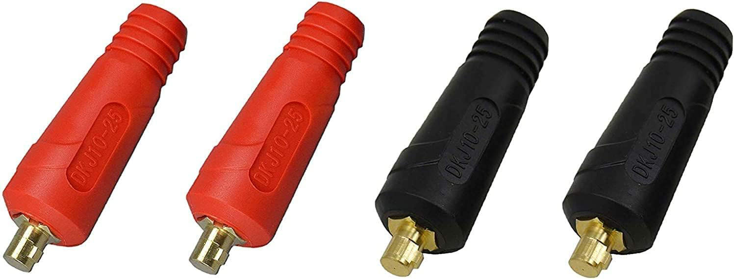 HK-Bluesweld TIG Welding Cable Panel Connector Socket DKJ10-25 Dinse-Style Quick Fitting 200Amp 4pcs