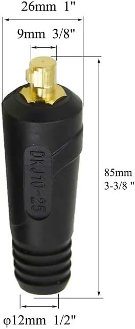 HK-Bluesweld TIG Welding Cable Panel Connector-plug DKJ10-25 DKZ10-25 200Amp Dinse Quick Fitting (DKJ10-25 & DKZ10-25 2 set)