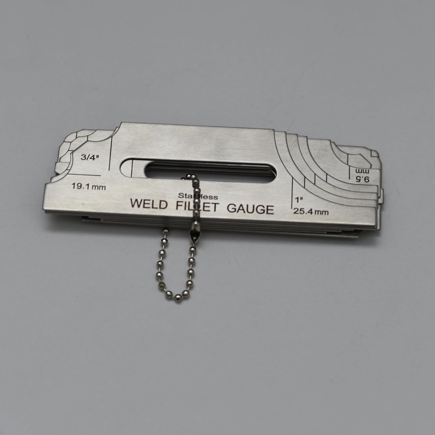 7piece Fillet Weld Key Chain Set Gage Rl Gauge Depth Gauges Welding Inspection Test Ulnar Metric & Inch MG-11 with Markings on Both Sides Checking Fillet Leg and Throat Size