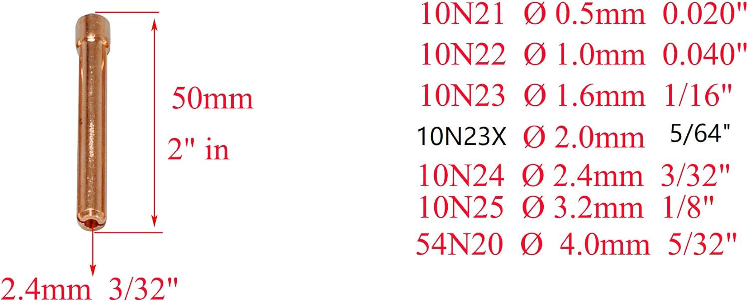 HK-Bluesweld 9pcs TIG Gas Lens 45V64 10N24 (3/32" & 2.4mm Orifice) 54N63 Insulator Alumina Nozzle Ceramic Cup 53N87 (#12 3/4") 53N88 (#10 5/8") Kit Fit DB PTA SR WP 17 18 26 TIG Welding Torch