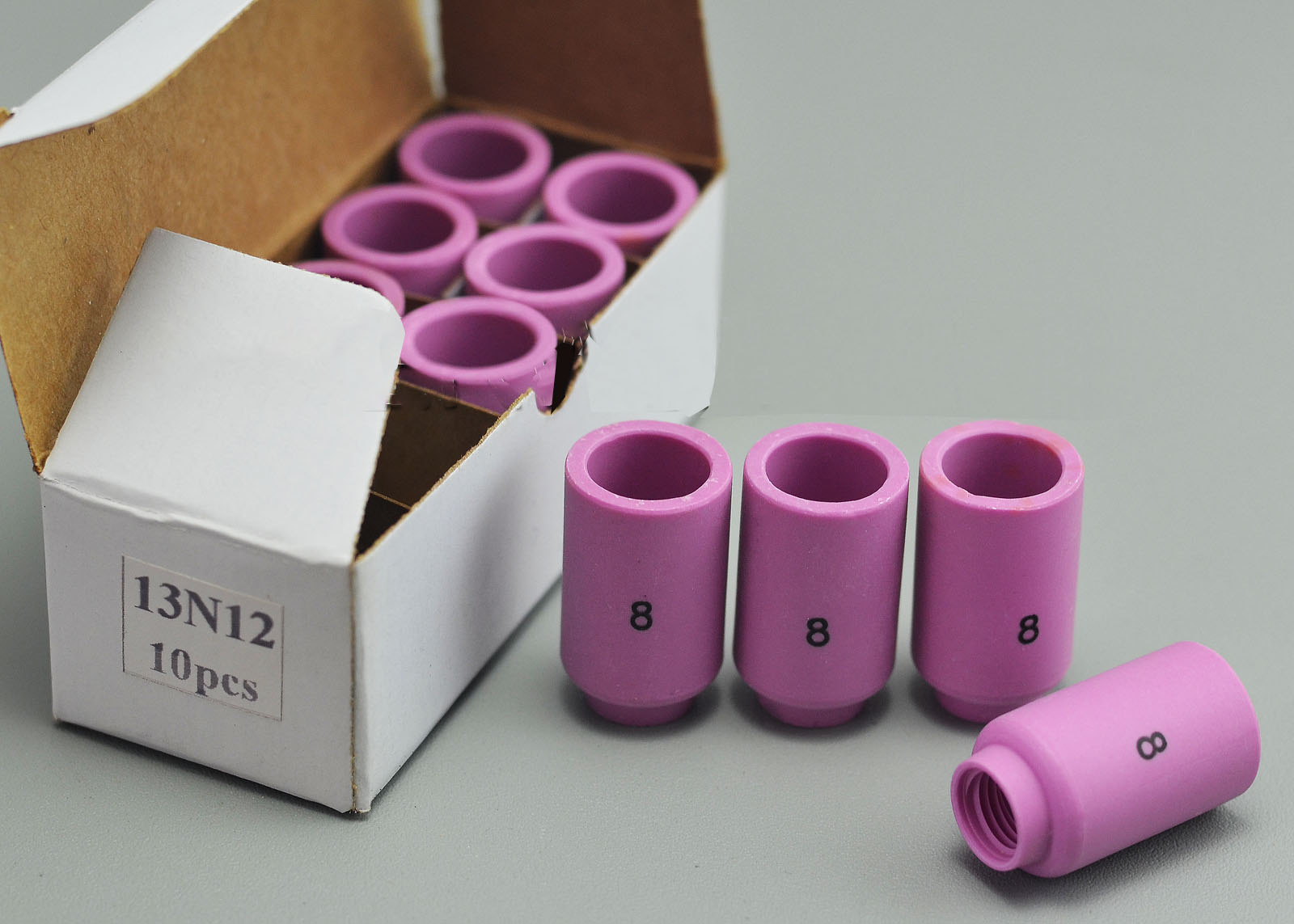 HK-Bluesweld TIG Alumina Nozzle Ceramic Cups #8 13N12 1/2" Orifice Fit PTA SR DB WP 9 17 18 20 25 26 TIG Welding Torch Accessories 10pk